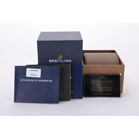 Breitling Super Avenger Night Mission V13375 Chrono 48mm DLC Men's Watch B&P - Picture 2 of 11